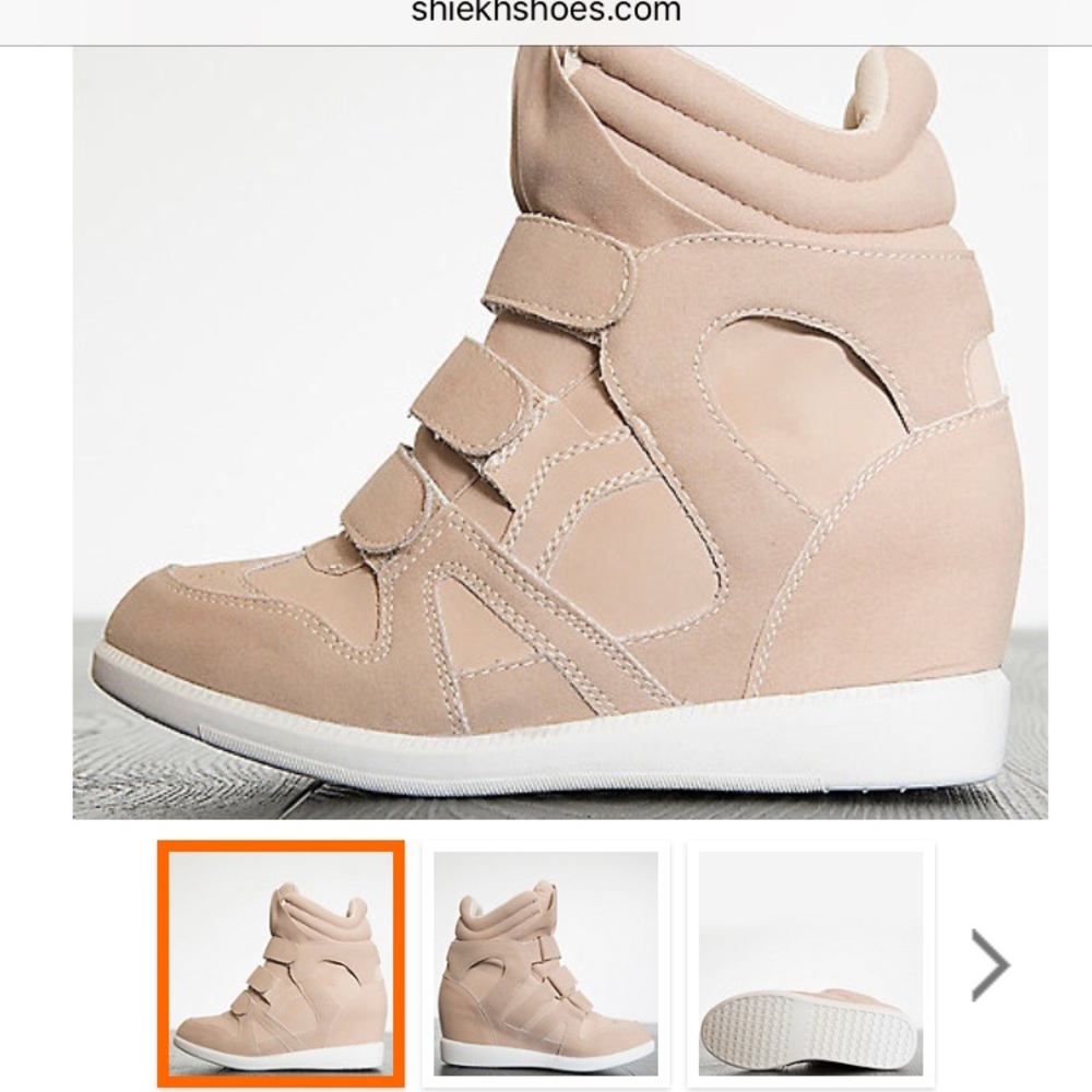 Never worn, wedge sneakers